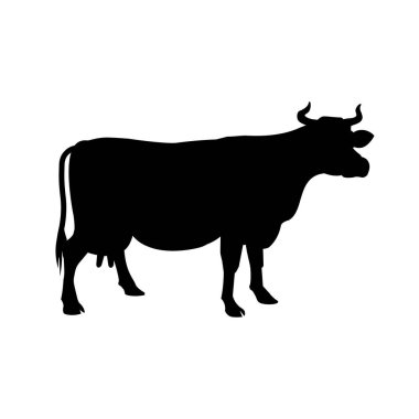 siyah bir inek silüeti