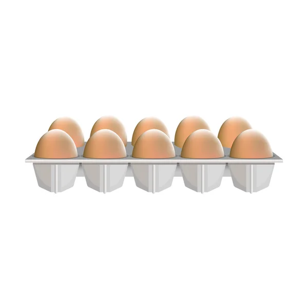 Ovos em caixa de papelão —  Vetores de Stock