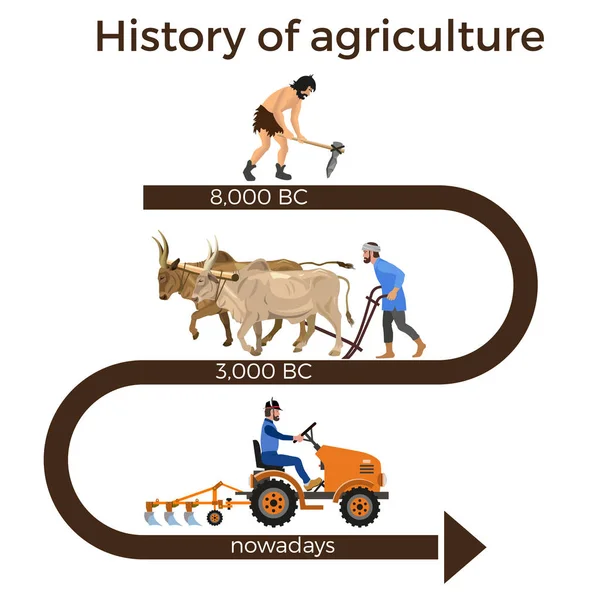 Historia de la agricultura — Vector de stock