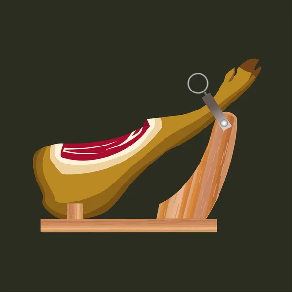 Jamon sur la jamonera — Image vectorielle