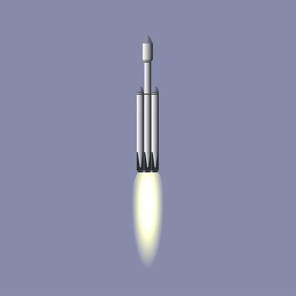 Ağır yeniden kullanılabilir roket — Stok Vektör