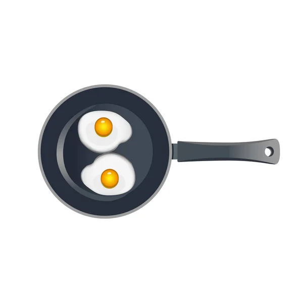 パン揚げ卵 — ストックベクタ