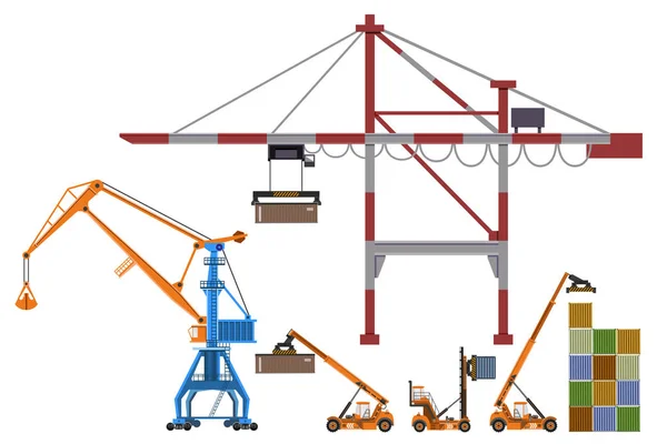 Набор кранов — стоковый вектор