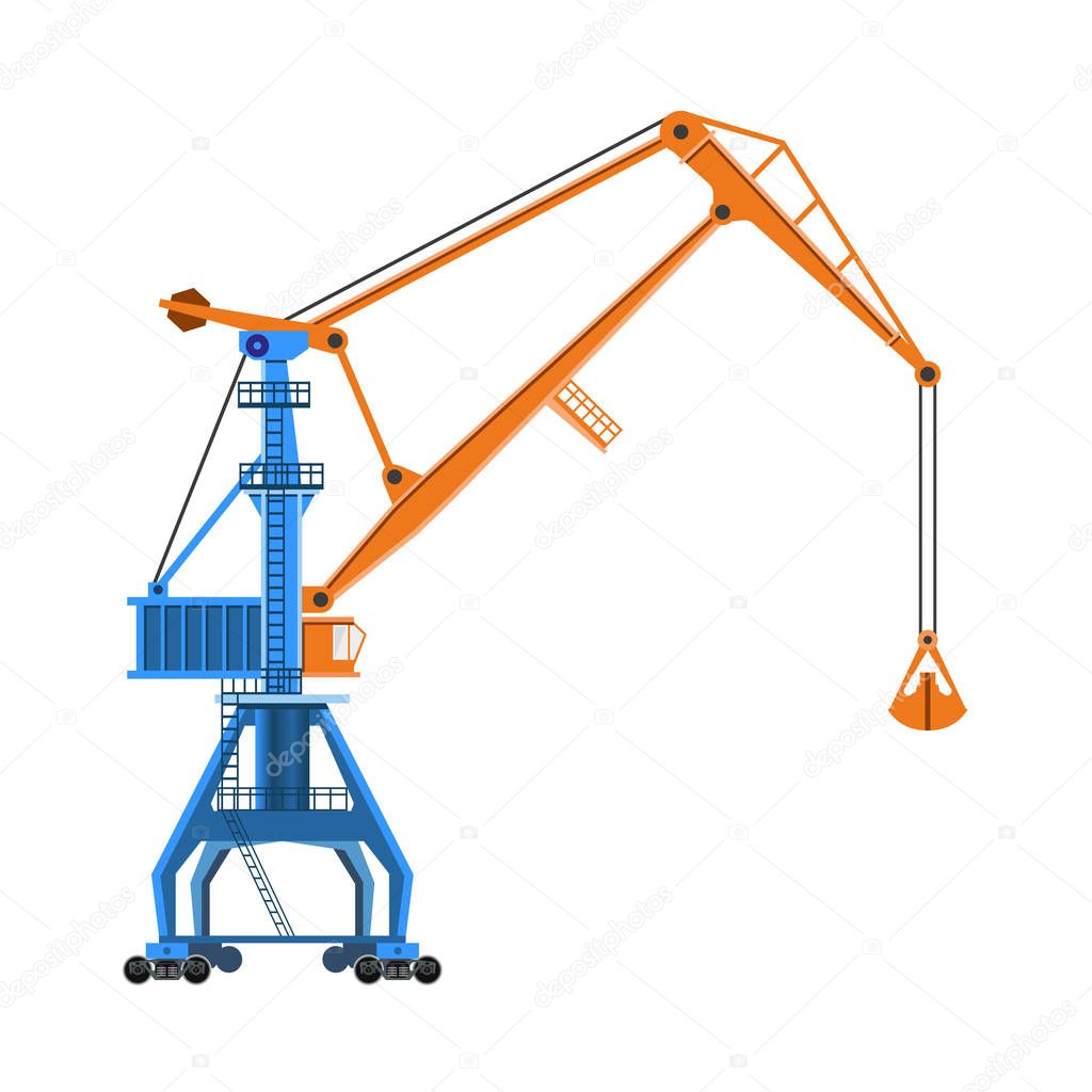 Level luffing crane