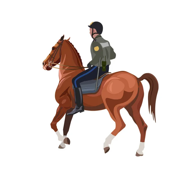 Policeman on horseback — Stock Vector