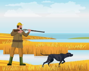 Hunter with his dog