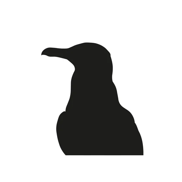 Silhueta de uma gaivota, imagem vetorial em estilo chato —  Vetores de Stock