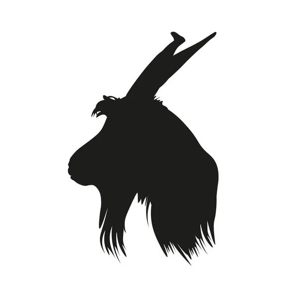 Silhouette Portrait Goat Head Profile Side View Vector Illustration Isolated Royalty Free Stock Illustrations