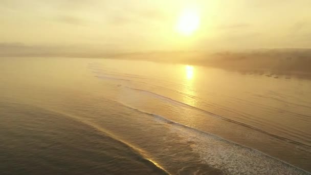 Bovenaanzicht Vanuit Lucht Vanaf Grote Hoogte Van Groene Zeewater Textuur — Stockvideo