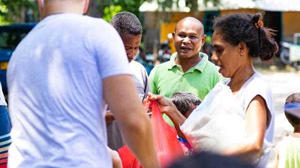 Bali Indonésia Abril 2020 Assistência Humanitária Durante Uma Pandemia Bali — Fotografia de Stock