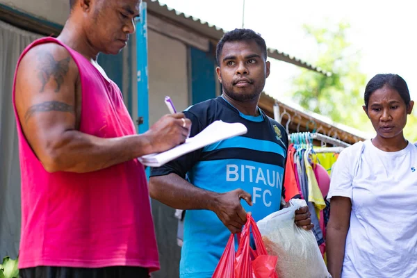 Bali Indonésia Abril 2020 Assistência Humanitária Durante Uma Pandemia Bali — Fotografia de Stock