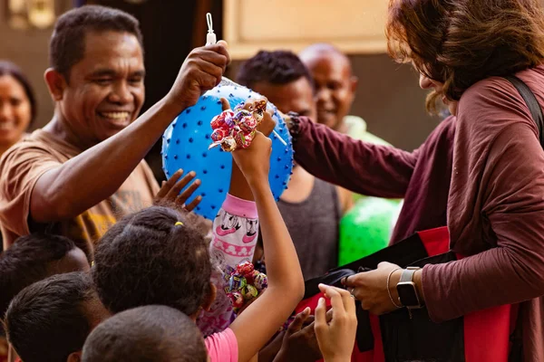 Bali Indonesien April 2020 Humanitäre Hilfe Während Einer Pandemie Bali — Stockfoto