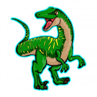 illustration of a cartoon dinosaur clipart
