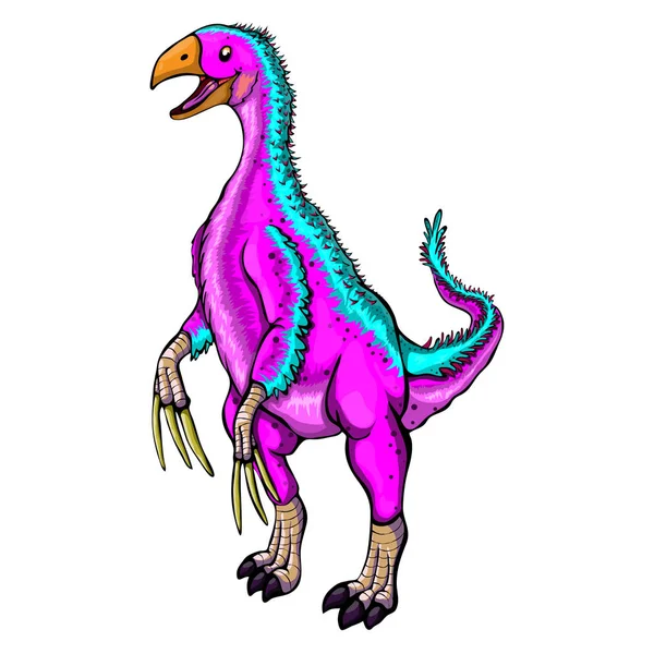 Illustration av en tecknad dinosaurie — Stock vektor
