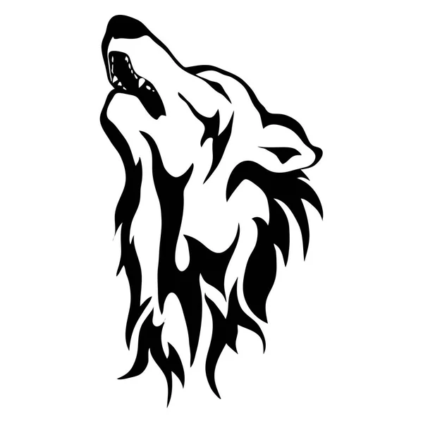 Isolated illustration of the wolf's head — Stock Vector