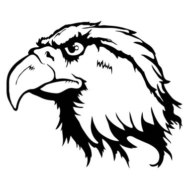 Kartal başını izole gösteren resim