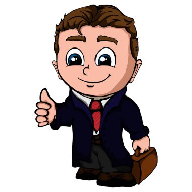 İzole iş adamı illüstrasyon