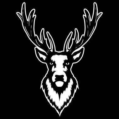 Bir geyik kafasının vektör çizimi