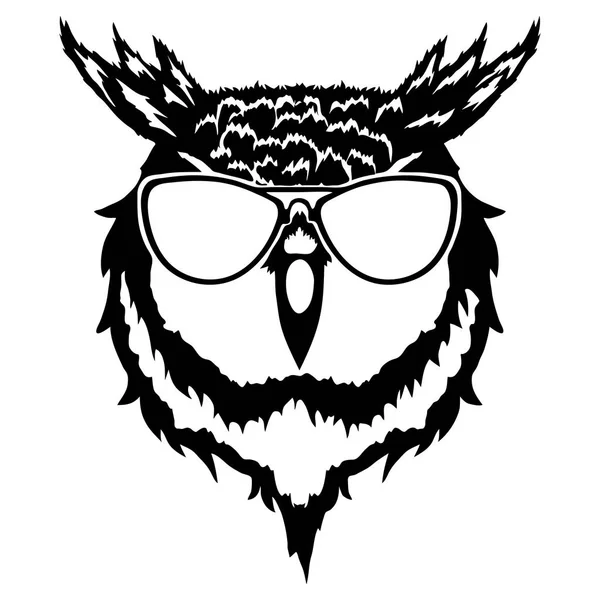 Tisk na triko "izolované ilustrace hlavy sova" — Stockový vektor