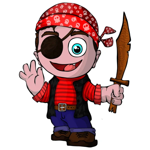 可爱回力卡通海盗