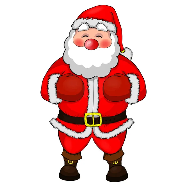 Lustige Santa. Weihnachtsgrußkarte \ Hintergrund \ Plakat. Vektor-illustration. — Stockvektor