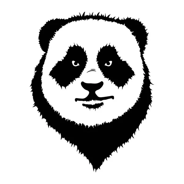 パンダ頭の隔離された図 — ストックベクタ
