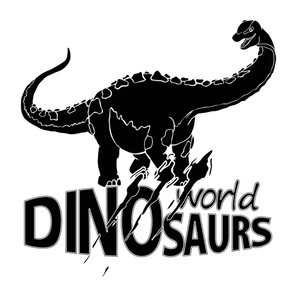 Logo World of Dinosaurs. — Stock Vector