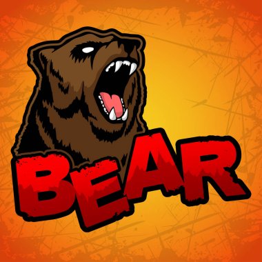 Sarı bir arka plan üzerinde ayı logo.