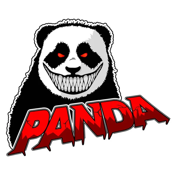 分離の白い背景の上のパンダのロゴ. — ストックベクタ