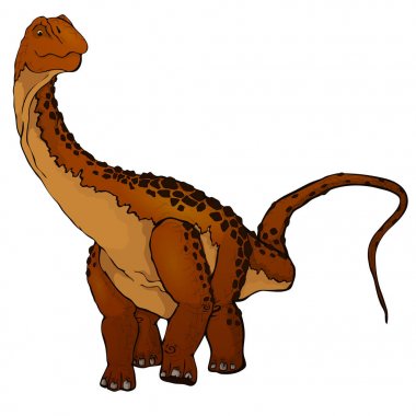 sevimli çizgi diplodocus.