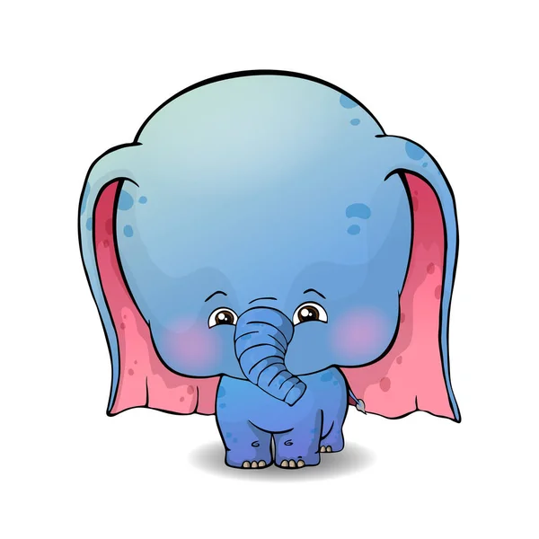 Lindo elefante bebé de dibujos animados — Vector de stock
