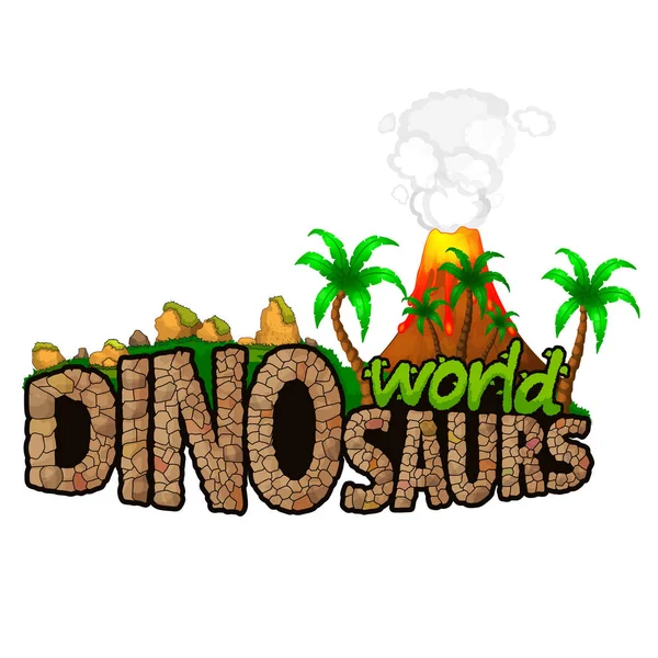 Logo Dinosaurier Welt. Vektorillustration. — Stockvektor