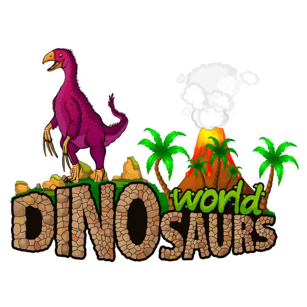 Logo Dinosaurier Welt. Vektorillustration — Stockvektor