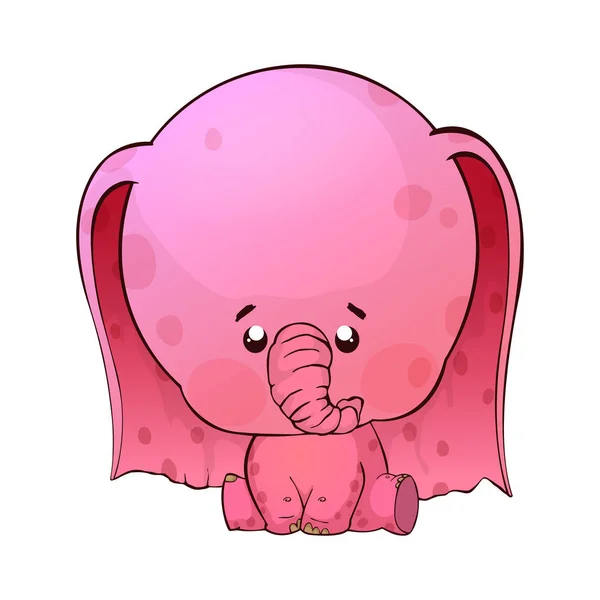 Schattige cartoon babyolifant. — Stockvector