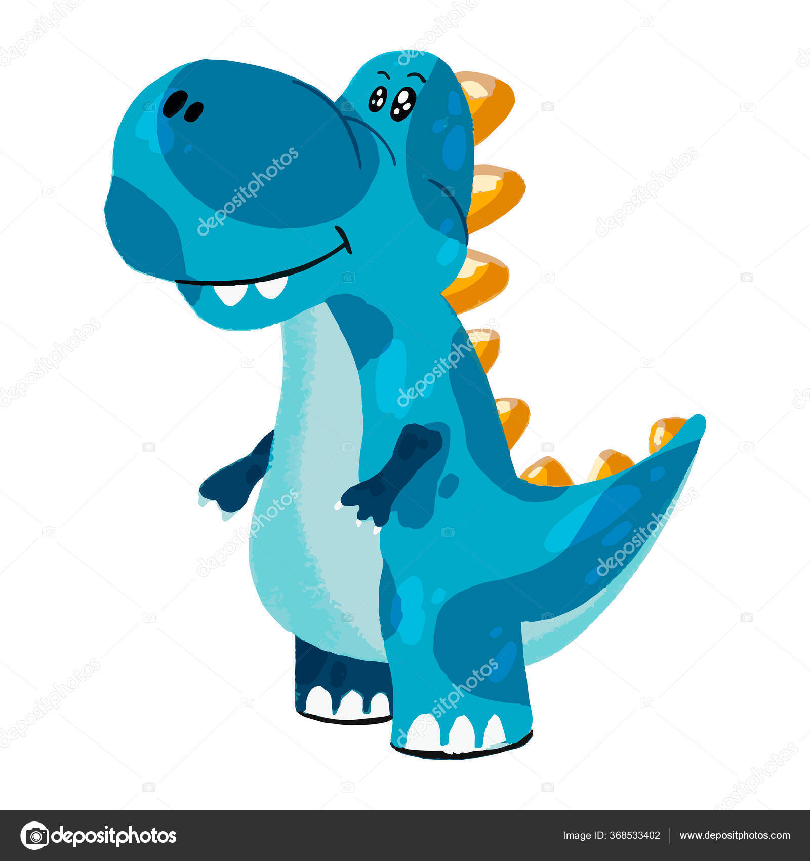 Desenho de dinossauro verde bonito — Ilustração de Stock