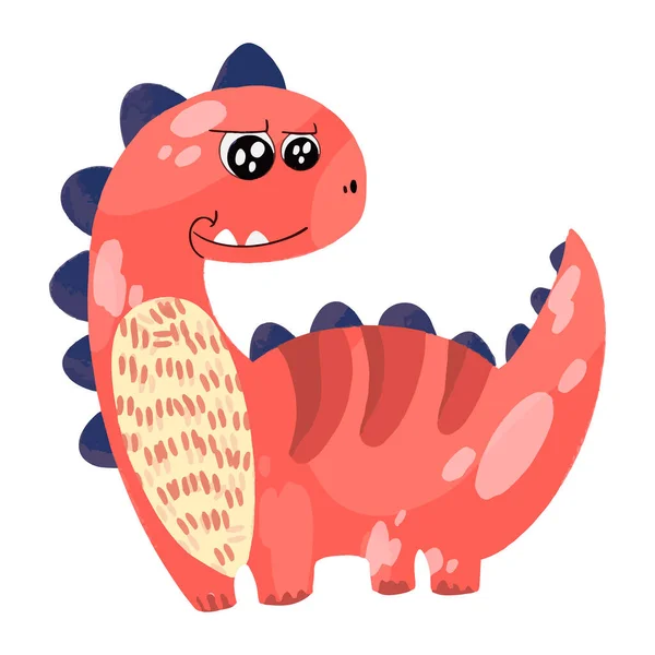 Mignon Petit Monstre Dinosaure Illustration Vectorielle Dessin Animé — Image vectorielle