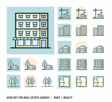 Simge Emlak ajansı için ayarlayın. Bölüm 1. Realty