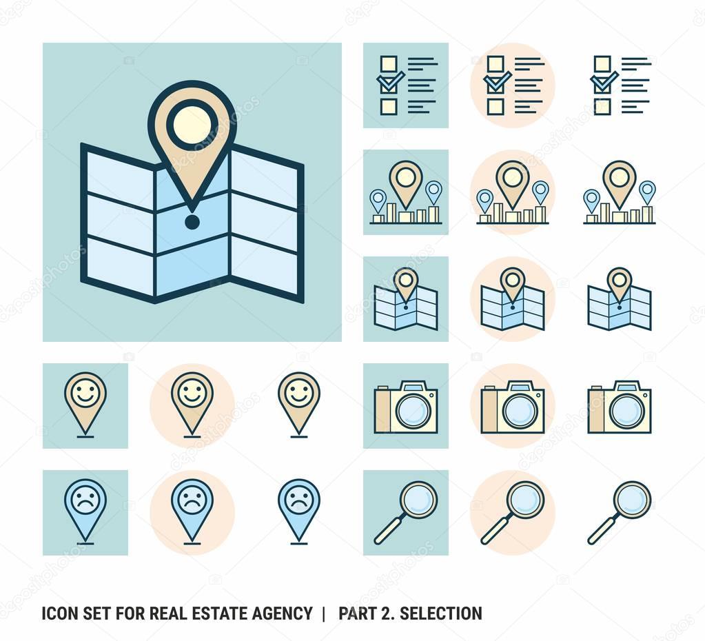 Icon set for real estate agency. Part 2. Selection