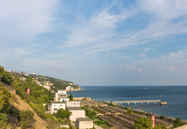 Treatment facilities with deep-water production in the sea. Yalta. Crimea,  Ukraine
