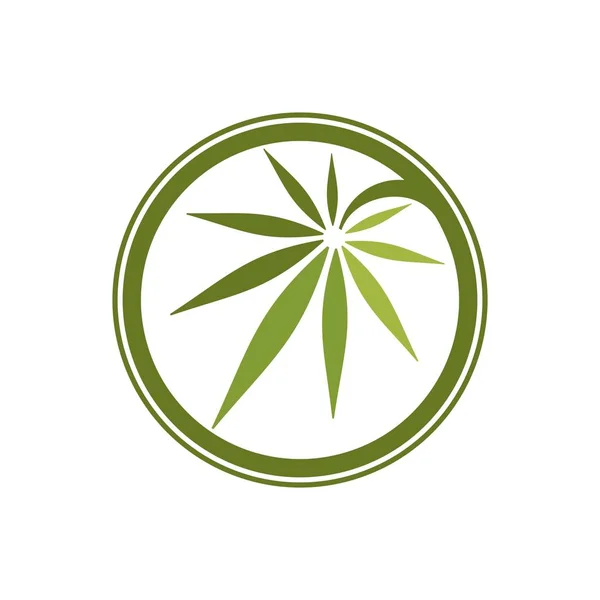 Zelený list marihuany — Stockový vektor