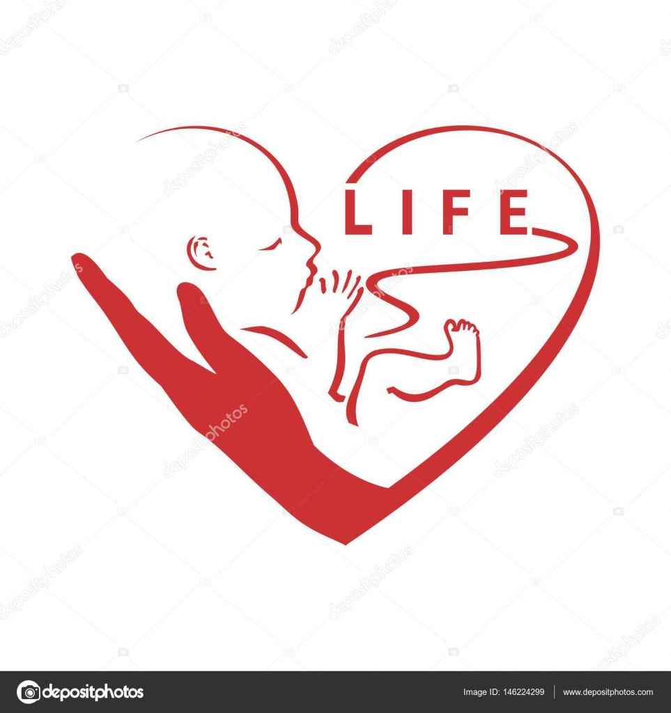 Download Pro life , a symbol of the defense of life ,logo — Stock ...