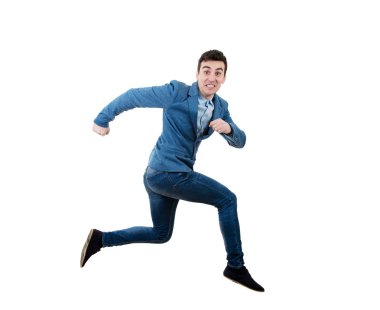 Koşma ve atlama işadamı