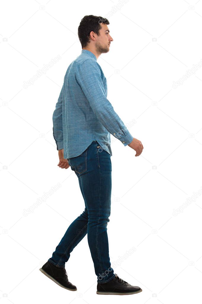 young man walking