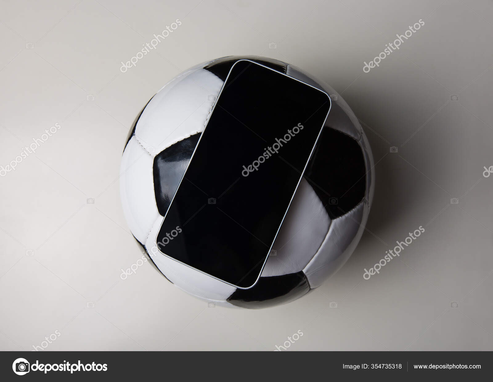 Live Football Betting Concept Online Broadcast Blank Smartphone Screen Classic Stock Photo by ©1StunningArt 354735318