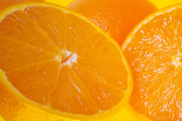 Close Fresh Orange Slice Orange Background Bio Healthy Food — Stock Photo, Image