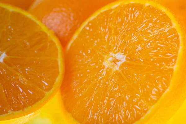 Close Fresh Orange Slice Orange Background Bio Healthy Food — Stock Photo, Image