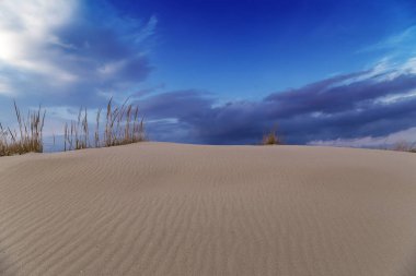 Gün batımında kumul çöl