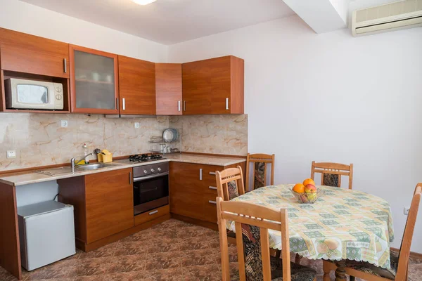 Classic kitchen room with table and chairs — Stock Photo, Image