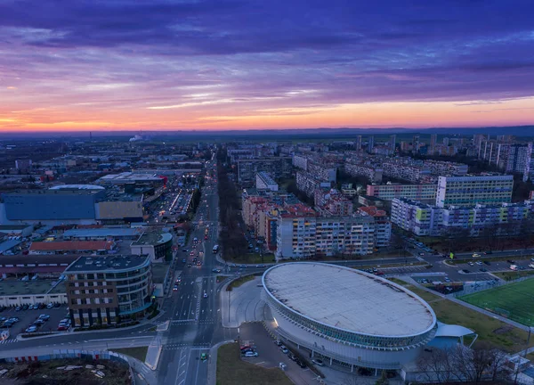 Спортивный Комплекс Park Arena Ночью Бургасе Болгария — стоковое фото