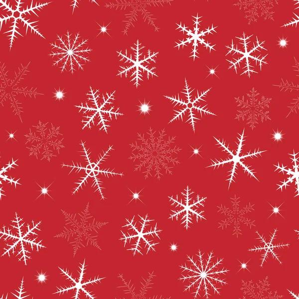 Copos de nieve de Navidad sin costuras — Archivo Imágenes Vectoriales